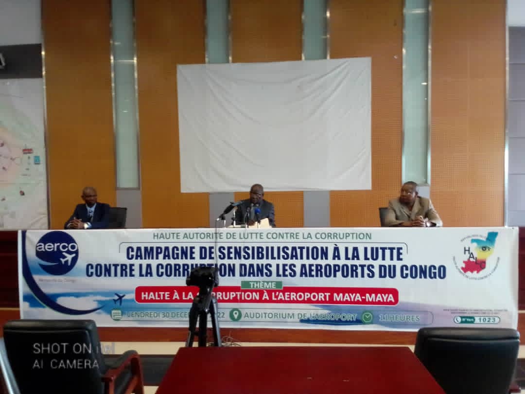 Congo : les services évoluant à l’aéroport Maya – Maya sensibilisés à la lutte contre la corruption