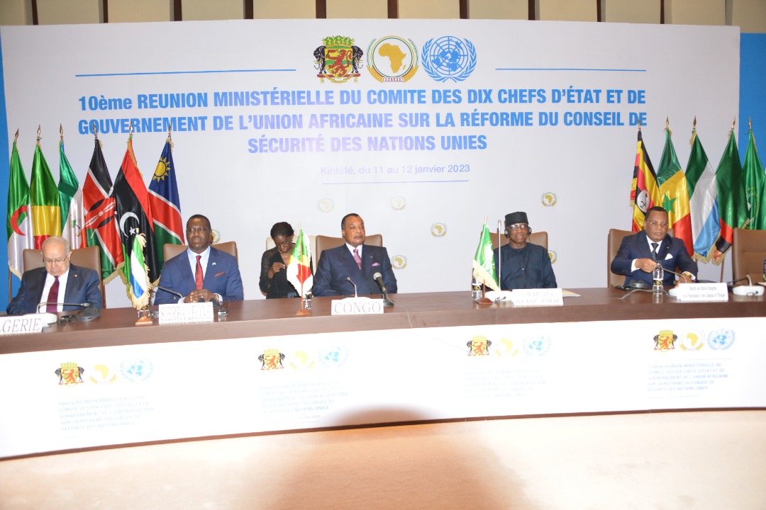 Réunion du C-10 de l’UA à Brazzaville : plaidoyer de Denis Sassou-N’Guesso pour un conseil de sécurité plus représentatif