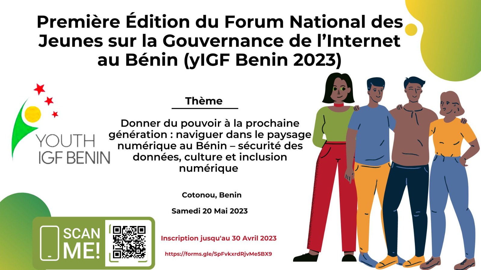 Bénin : la 1ère édition du Forum National des Jeunes sur la Gouvernance de l’Internet annoncée pour 20 mai 2023