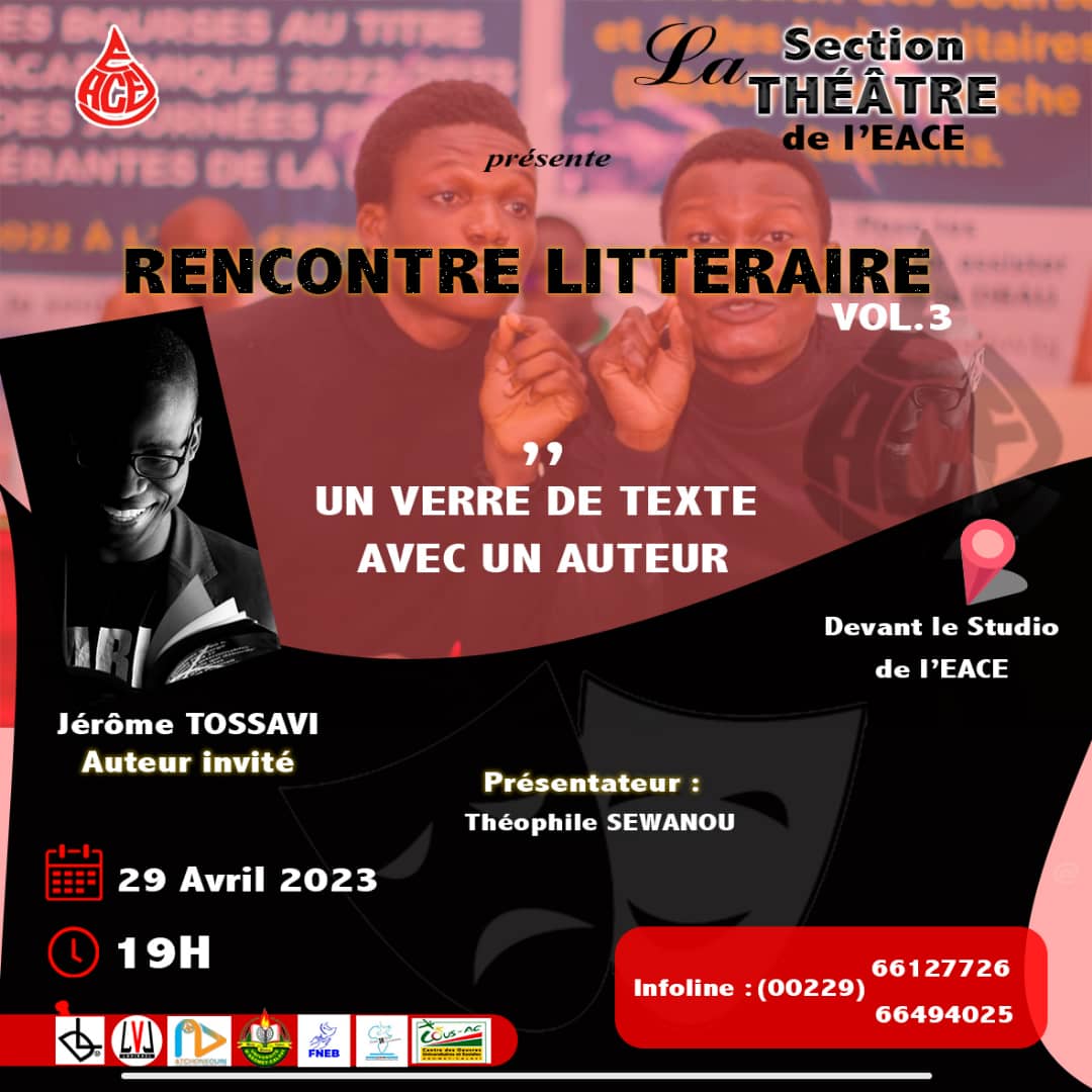 Bénin – Rencontre Littéraire : la section Théâtre de l’EACE invite le public le 29 avril à l’UAC