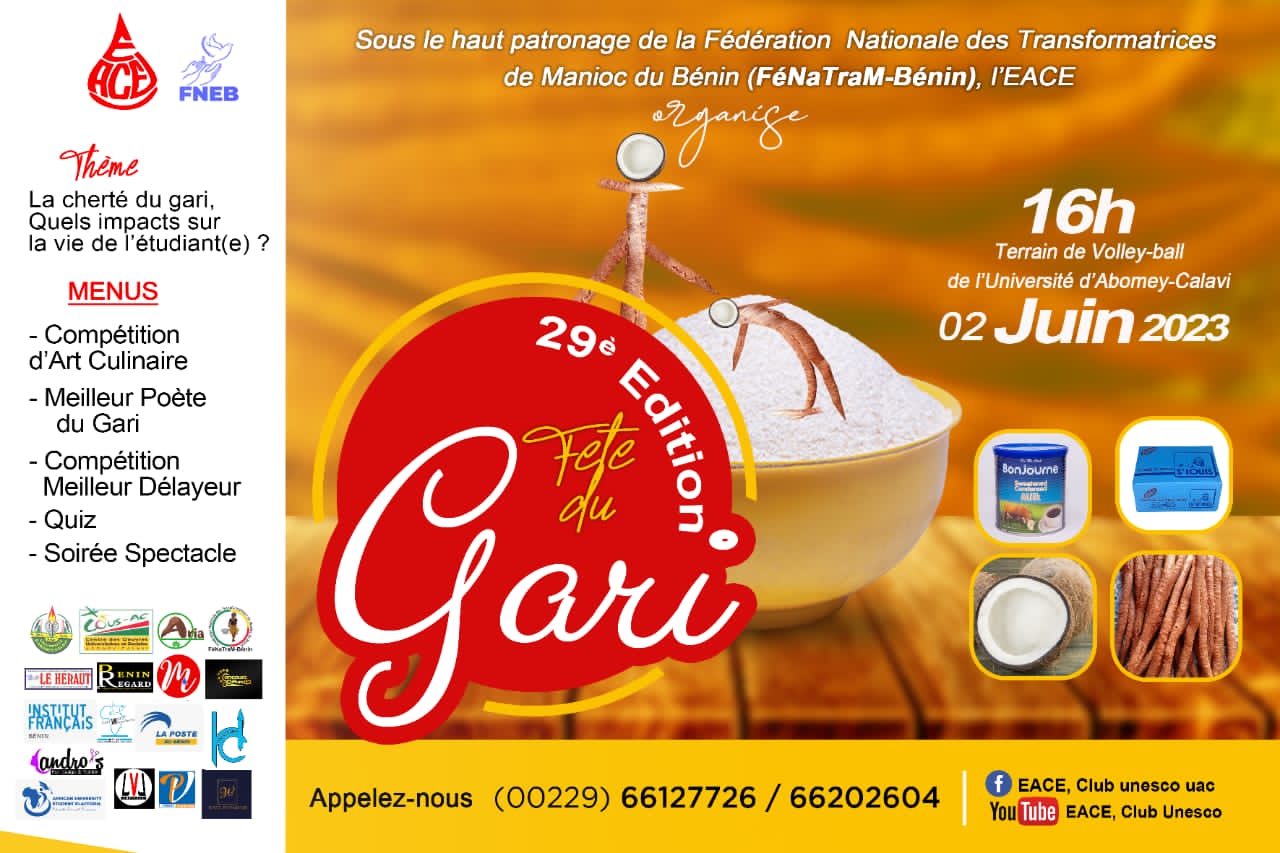 Bénin – 29e édition de la fête du Gari à l’UAC : l’étudiant meilleur délayeur connu ce jour