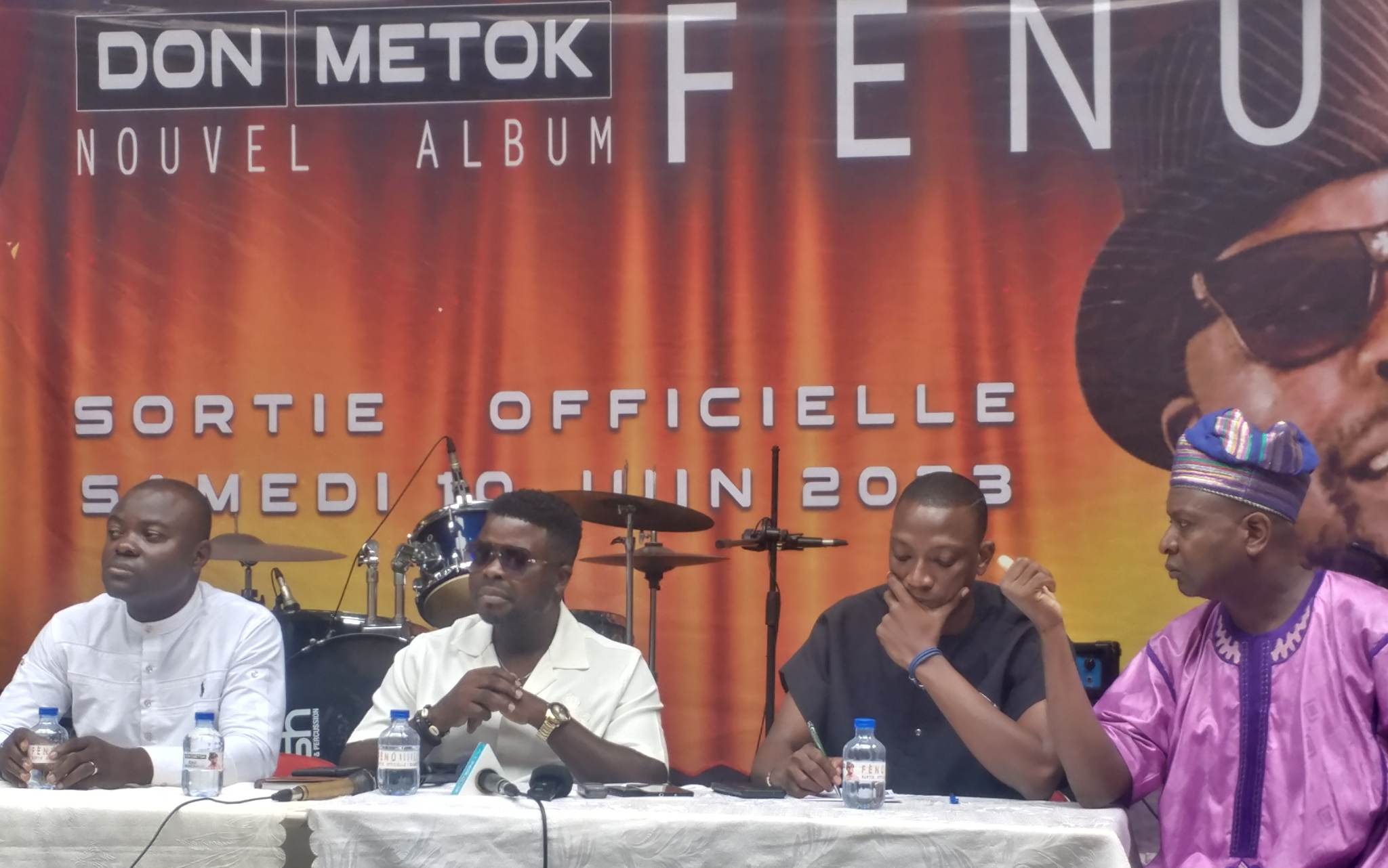 Ignace Don Metok lors de la conférence de presse du lancement de son album « Fènú » @beninregard