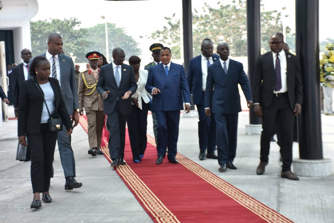 Congo – Kenya : William Ruto à Brazzaville sous le signe de la vitalité des liens d’amitié et de coopération