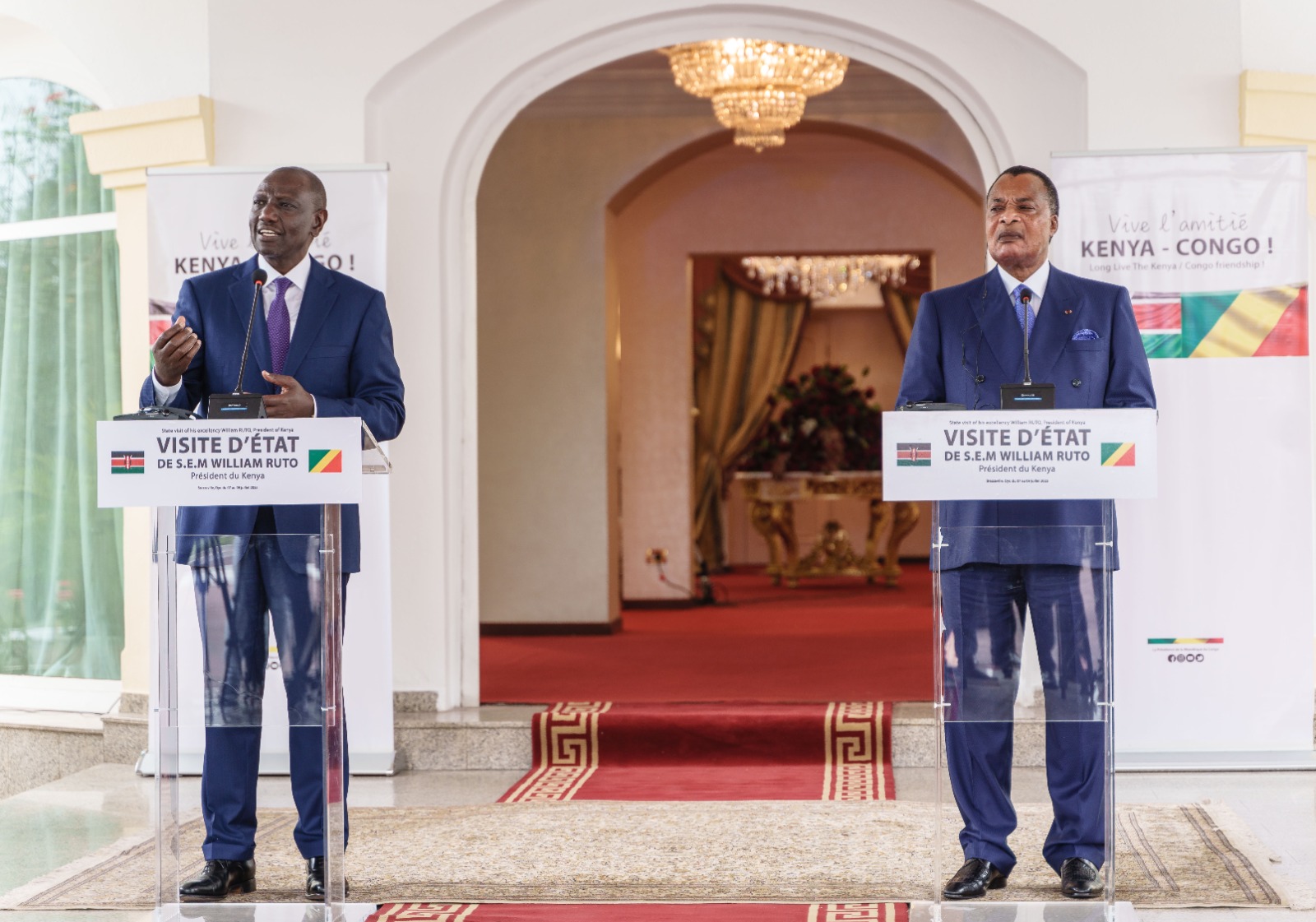 Coopération Congo-Kenya : accord entre Denis Sassou-N’Guesso et William Ruto sur les questions d’intégration régionale et le développement durable