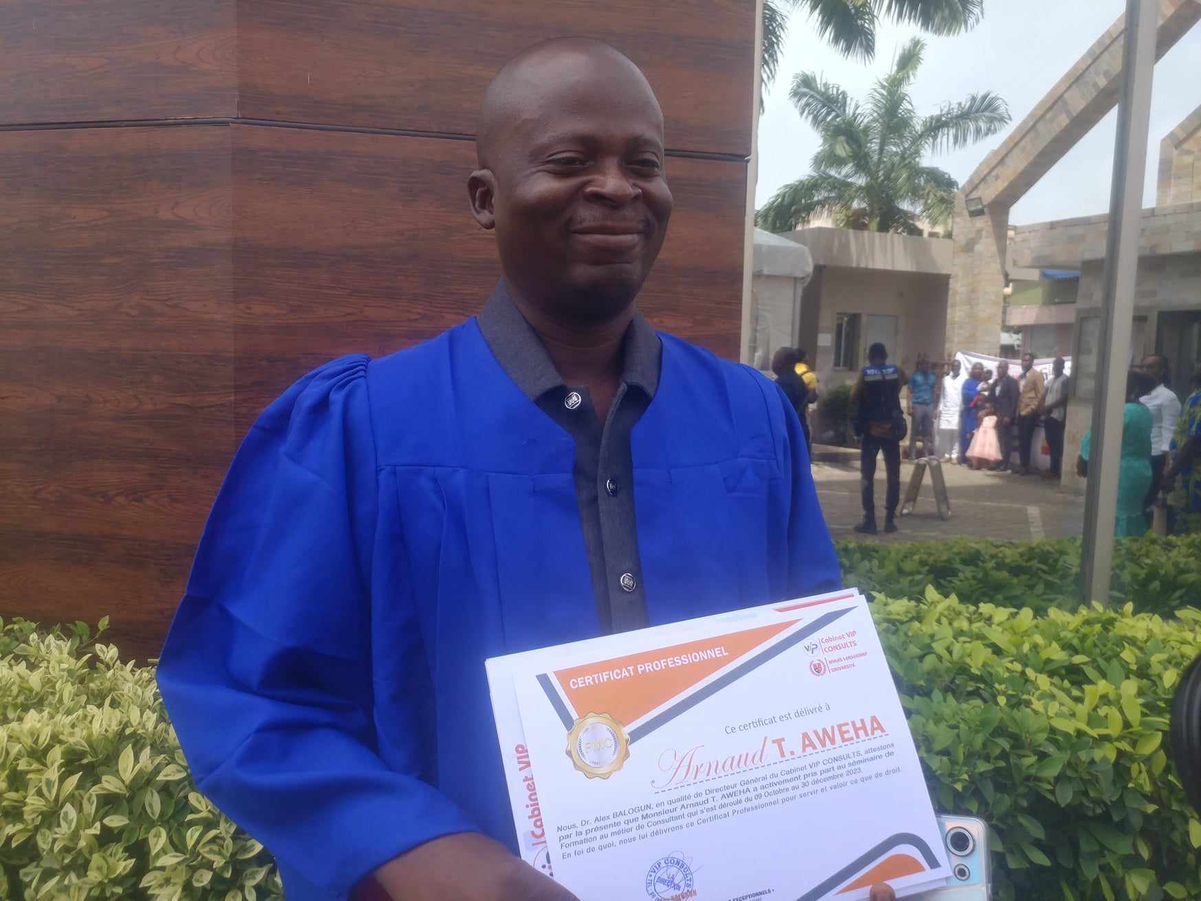 Arnaud Awèha - Récipiendaire du certificat de Consultant international @beninregard
